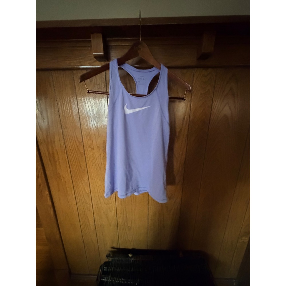 Nike Dri-FIT Racerback Tank Top Lavender Purple Women XS Swoosh Athletic Gym XL